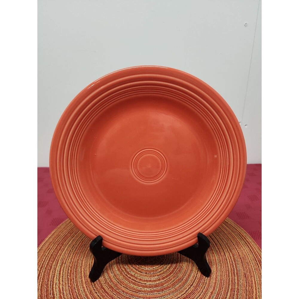 Vintage 1997 Fiesta Persimmon 10.5" Dinner Plate Set Of 2 Homer Laughlin Retired